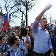 Russian opposition leader Alexei Navalny, seen here at a 2018 anti-Putin rally, hailed the court's ruling as a "victory"