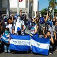 Demonstrators protest against President Daniel Ortega's rule in Managua, Nicaragua on March 23