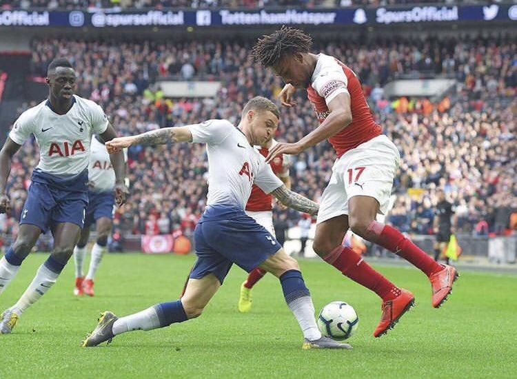 Alex Iwobi and Kieran Trippier  (Getty Images)