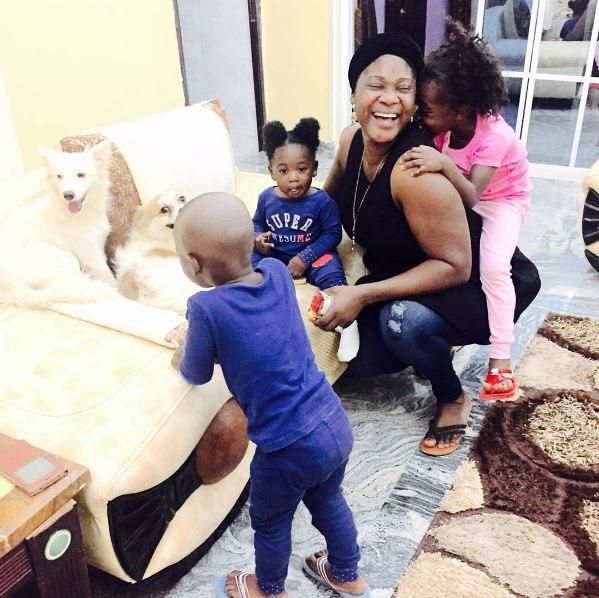 Mercy Johnson and her brood