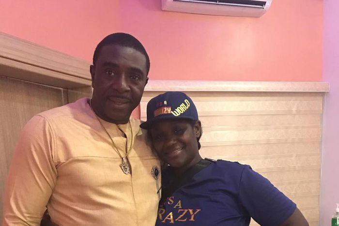 Bob Manuel Udokwu and Neveen Dominic on the set of 'It's a crazy world'
