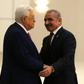 Analysts say Palestinian president Mahmud Abbas (L) retains the real decision making power despite prime minister Mohammad Shtayyeh (R) forming a new government
