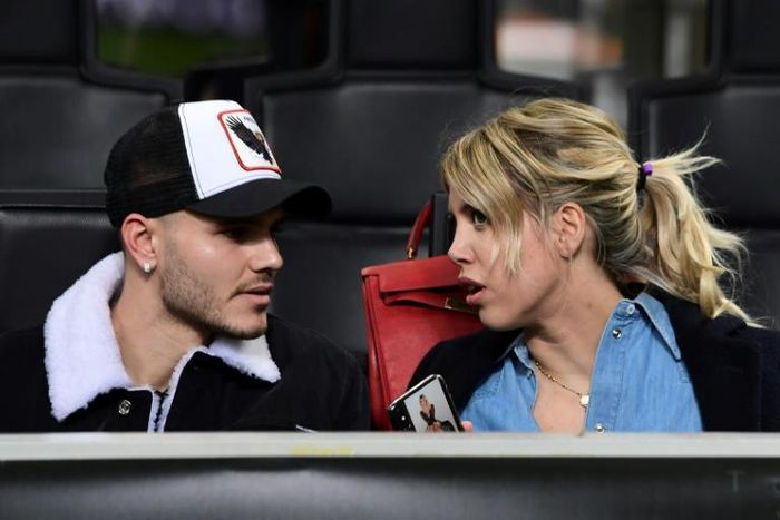 Argentine Mauro Icardi, pictured with wife Wanda Nara, who is his agent, has been in a standoff with Inter Milan over his contract