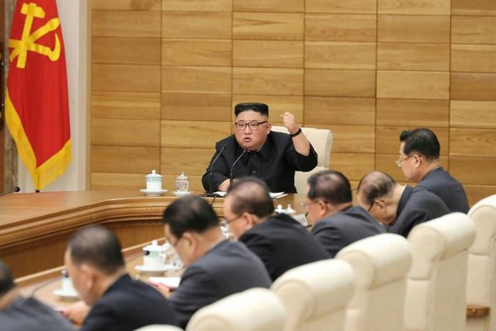 North Korean leader Kim Jong Un told top officials to push ahead with "self-reliance" to undermine the sanctions, the Korean Central News Agency (KCNA) said