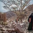 Umm Yasser guides a group of hikers through the rugged terrain of South Sinai, where tourism has been hard hit by Egypt's political turmoil