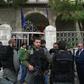 Israeli border police surround the entrance of the French cultural centre in annexed east Jerusalem during a previous diplomatic spat over an event it hosted in 2009