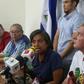 Frederic Coppens (right) and his wife Tamara Zamora (second right) fear for their daughter Amaya who has been on hunger strike for a week