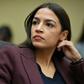 Along with Alexandria Ocasio-Cortez (c), lawmakers who signed included representatives Ilhan Omar, Rashida Tlaib, Ayanna Pressley and presidential hopeful Tulsi Gabbard