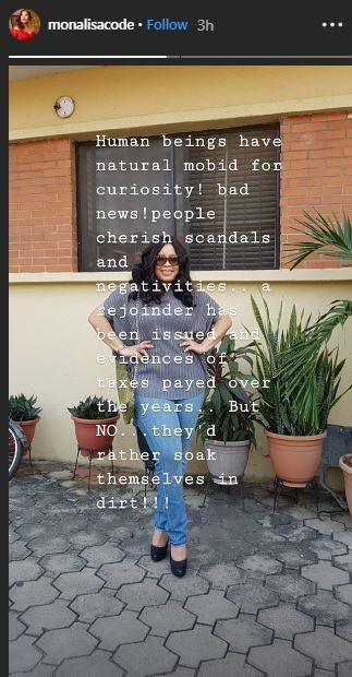 Monalisa has for the first time spoken about the arrest warrant issued against her for tax evasion [Instagram/MonalisaCode]