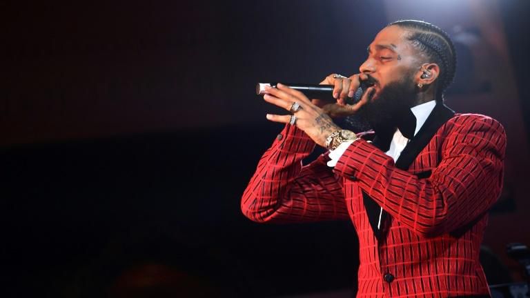 Rapper Nipsey Hussle, who was long part of the underground rap circuit but struggled to find fame, was nominated for a Grammy for his album "Victory Lap"
