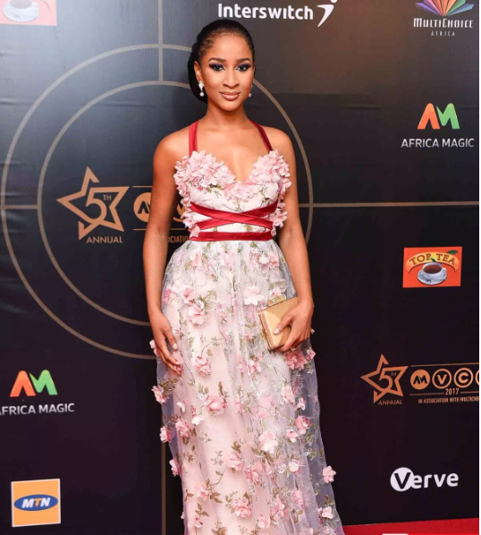 Adesua etomi wows in a Mai Atafo dress on the AMVCA 2017 red carpet[ Netng]