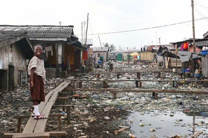 A school boy captured in a rural community