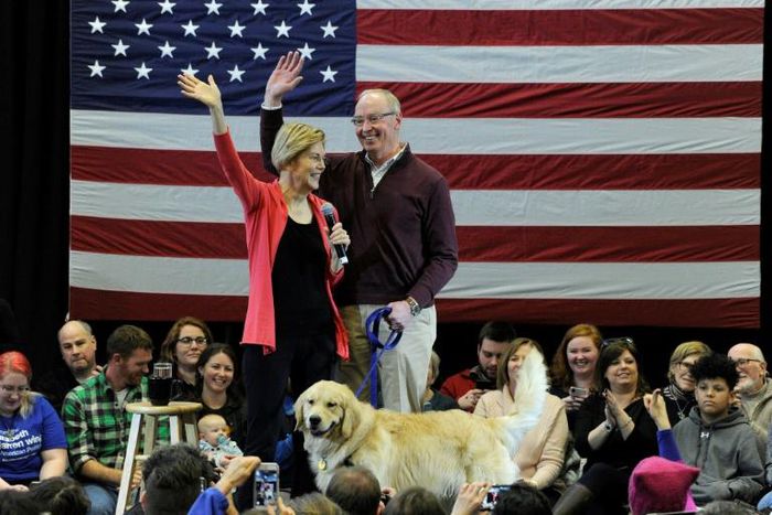 Bruce Mann, seen here with his wife US Senator Elizabeth Warren, would become the first-ever first gentleman of the United States if his wife wins the presidency in 2020