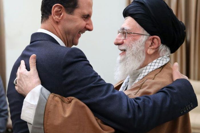 Syrian President Bashar al-Assad meets Iran's Supreme Leader Ayatollah Ali Khamenei on his first visit to Iran since the start of the war in his country