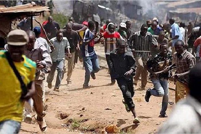 Photo from the recent clash between the youths of the two states in which 20 people reportedly feared dead (Daily Post)