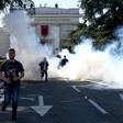 This was the latest in a series of anti-government protests outside Albania's parliament