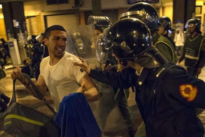 Moroccan teachers protesting in the capital called for permanent work contracts