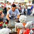 Davor Dragicevic (R, pictured July 2018), who organised protests in the city of Banja Luka to demand explanations over the death of his son David in March 2018, is seeking asylum in Austria