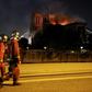 Firefighters have entered the cathedral and brought out some priceless artworks