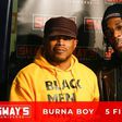Burna Boy appears on 'Sway in the Morning' hosted by veteran rapper, and on-air personality Sway Calloway on SiriusXM Shade 45. (YouTube/Sway's Universe)