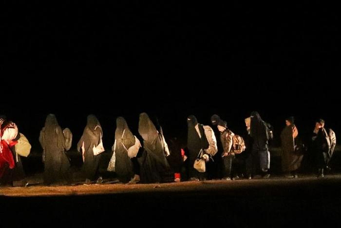 Thousands of women and children, mostly relatives of jihadists, have left the Islamic State group's last pocket of territory in Syria