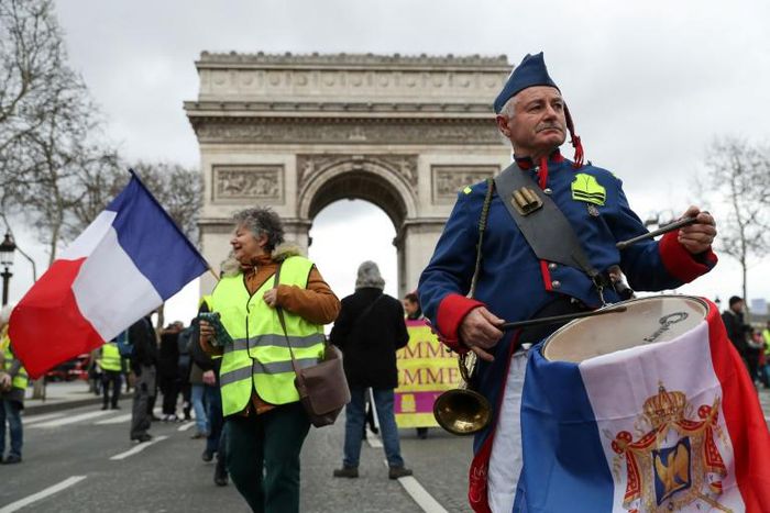 'Yellow Vest' protesters returned to the Champs Elysees in Paris for the latest of their weekly marches