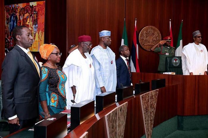 Federal Executive Council (FEC) meeting at the Presidential Villa
