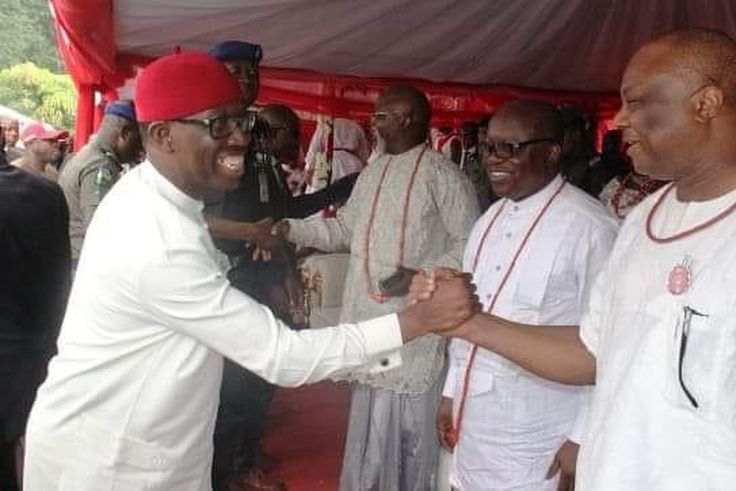 Delta state governor Ifeanyi Okowa and APC governorship candidate Great Ogboru