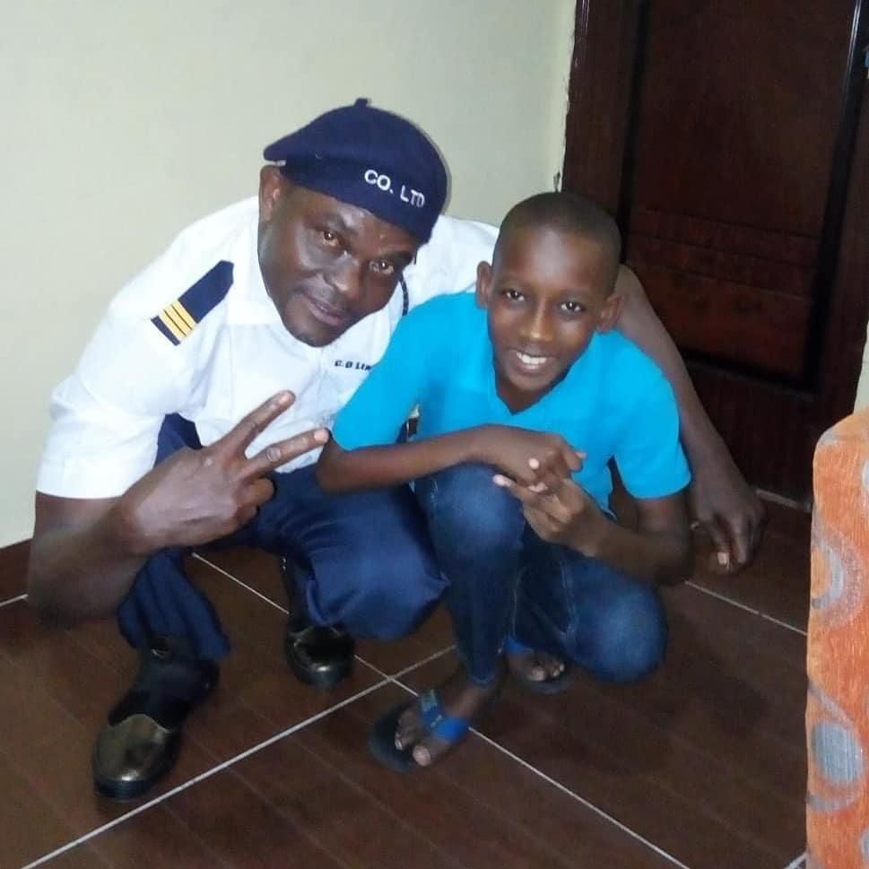 Francis Odega and Tochi Eiegbu on the set of 'It's a crazy world'