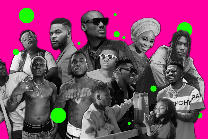 These are the songs that matter right now in Nigeria (Festac Xclusive, Fortune Shotz, Konbini, YouTube/Mr Eazi, Instagram/Skiibii, Naija Tom, Guardian Nigeria, Accelerate TV, Griot Mag)