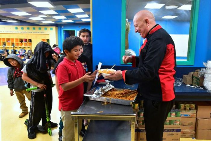 Chef Bruno Serato has served three million pasta dinners to needy children over 14 years