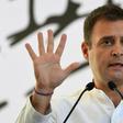 Congress president Rahul Gandhi addressing supporters at an event to unveil the party's election manifesto in New Delhi on Tuesday