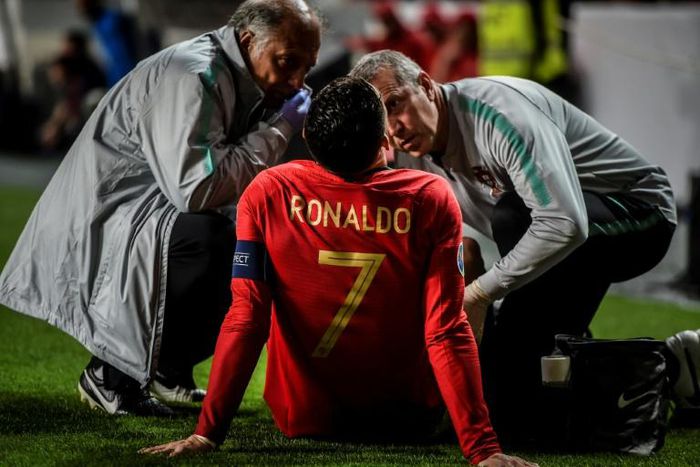 "I'm not worried" said Cristiano Ronaldo after picking up a thigh injury in Portugal's Euro 2020 qualifier draw with Serbia