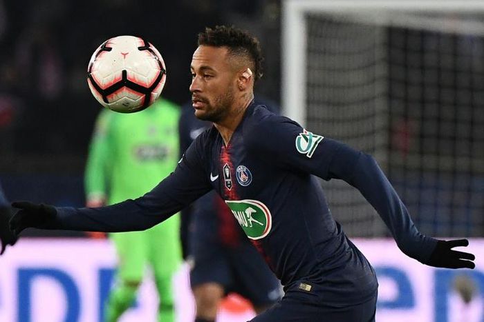 Paris Saint-Germain's Neymar hasn't played since late January due to a foot injury