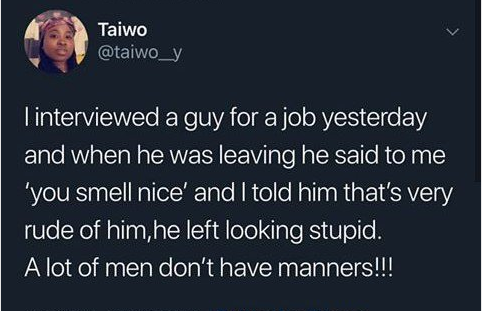 Screeshot of Taiwo's tweet (Taiwo/Twitter)