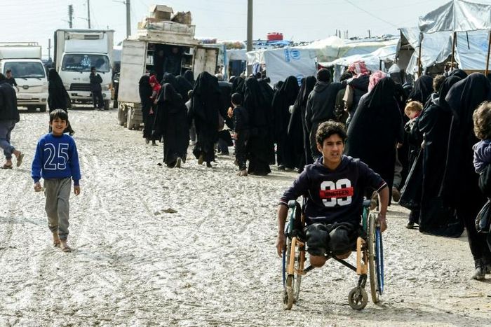 Foreign women who married into the Islamic State group and civilians displaced by the fighting against jihadists eke out a living in the packed Al-Hol camp in northeastern Syria where many say a humanitarian tragedy is unfolding