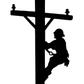 Man seen on a pole in Abuja, (Video)
