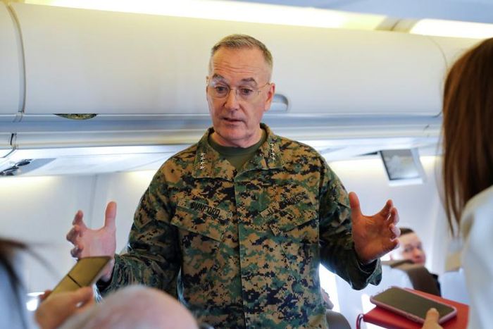 General Joseph Dunford, chairman of the Joint Chiefs of Staff, is meeting his Russian counterpart in Vienna for talks on Syria