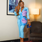 Ini Edo is giving us wedding guest goals in this stylish cropped suit [Credit: Instagram/ IniEdo]