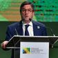 The president of the Inter-American Development Bank, Luis Alberto Moreno, speaks to investors in Sao Paulo in May 2018