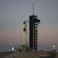 SpaceX's Falcon 9 rocket, due to blast off early Saturday carrying a Crew Dragon capsule in a test that will pave the way for the first manned US space mission in almost a decade