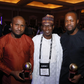 From left, Emerging Market Spotlight Award winners Moses Babatope, Managing Directork FilmOne Distribution, Thomas Adedayo, NFVCB, Nigeria and Kene Okwuosa, CEO, Filmhouse Cinemas during the International Day Lunch held at Caesars Palace during CinemaC...