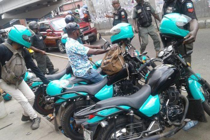Lagos Task Force Impound Gokada motorcycles for violating the state traffic rules. (PM News)