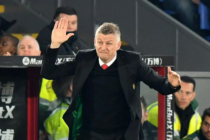 Intense focus: Manchester United caretaker manager Ole Gunnar Solskjaer makes his feelings known during a 3-1 win away to Crystal Palace