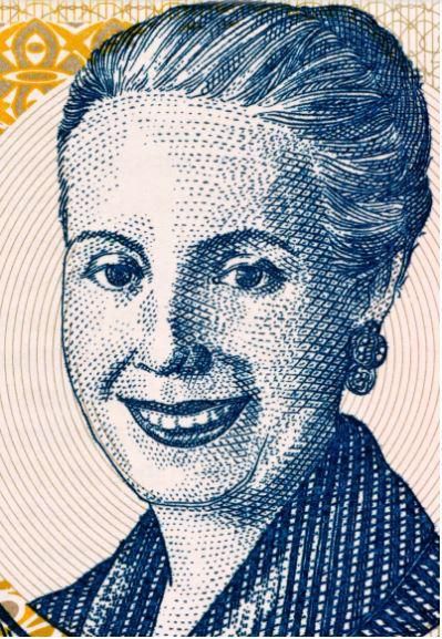 Former Argentinean First Lady Eva Perón—widely known by her nickname “Evita”—appears on the current 100-peso bill. (Money)