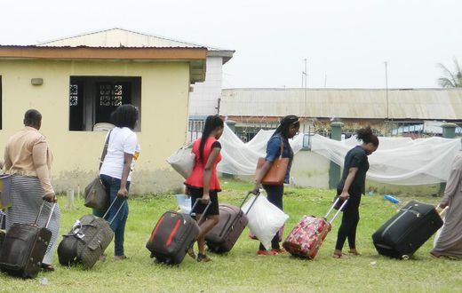 Prospective Corps Members arriving at their camp (NYSC CDS)