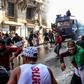 Members of the Algerian riot police clash with protesters as they try to disperse them during an anti-government demonstration in the capital Algiers