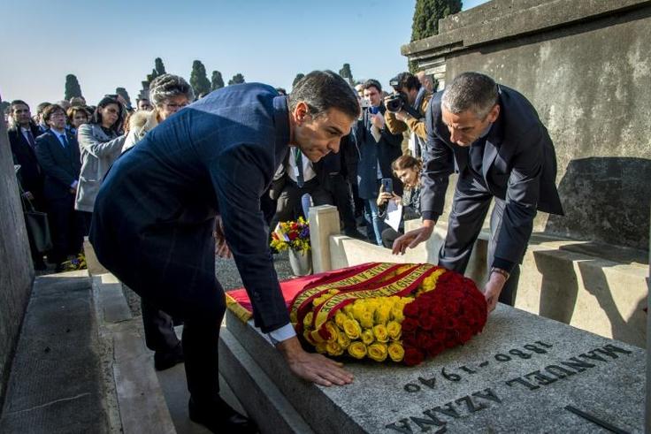 Spanish Prime Minister Pedro Sanchez was visiting southern France to remember the flight of nearly half a million Spaniards, who fled across the border to escape the Franco regime