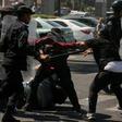 Nicaraguan police struggle with demonstrators in Managua, a day after the government pledged to restore the right to protest