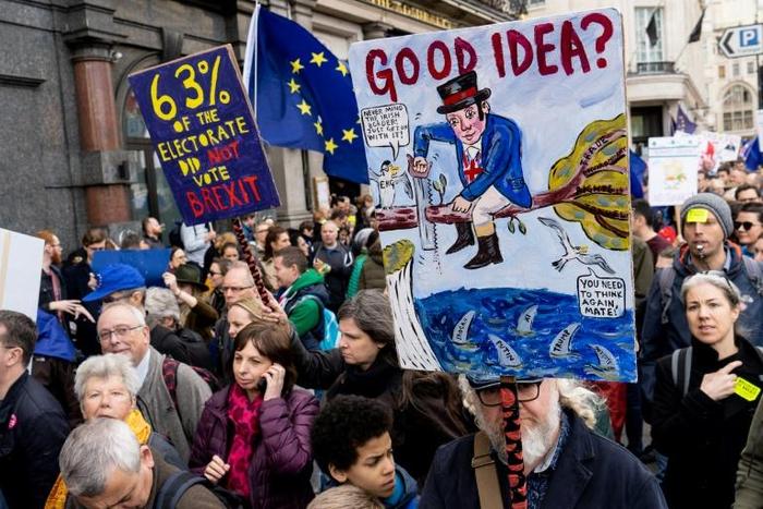 Organisers said around a million people had gathered from across Britain to show their support for a second EU referendum